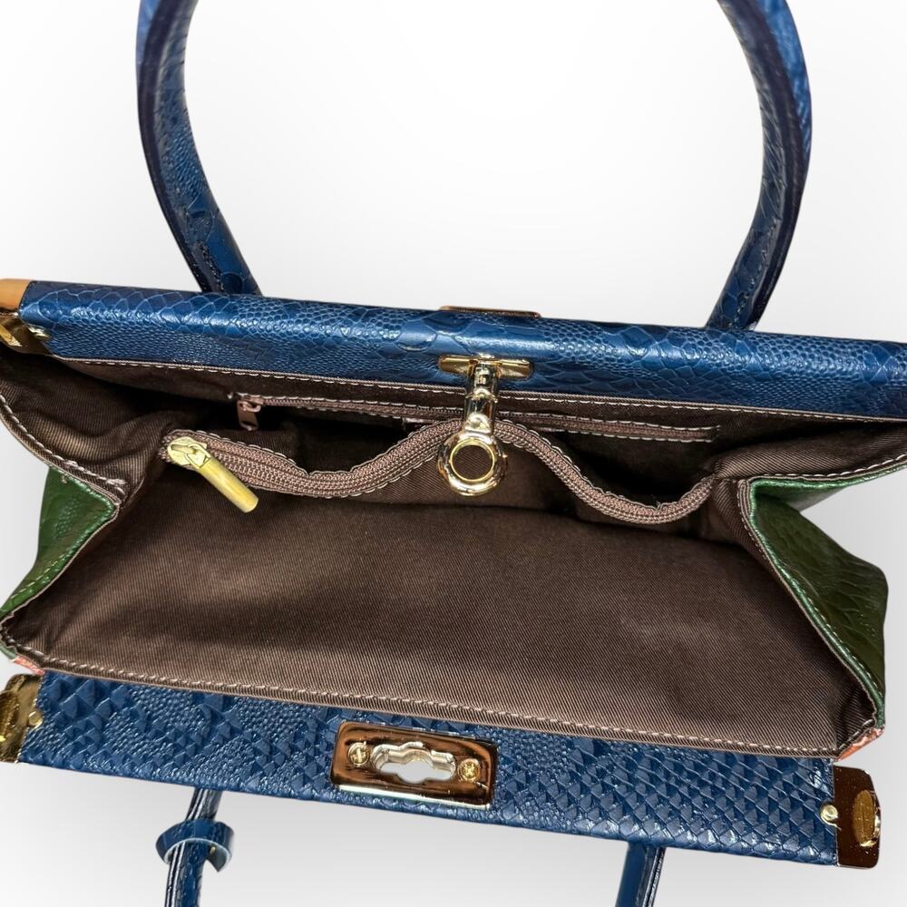 NWT Vintage Giada Pelle Italian Embossed Brown Leather Purse Bag Deadstock - Picture 12 of 12